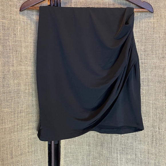 NWT! First Distraction plunge ruched mini dress black 6 dance party holiday - Picture 9 of 9